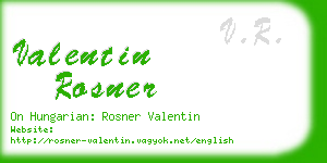 valentin rosner business card